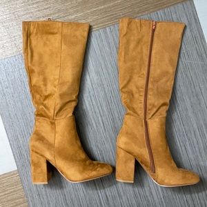 Coconuts by Matisse Knee High Suede Boots Camel